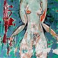 B Sex 'Sex' (100cm x 100cm) Acryl/lack auf 'Ateliertuch'