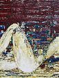 '(F)Liegender Akt' 2009, Acryl auf Leinwand, 90 cm x 110 cm